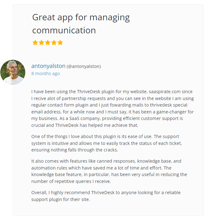 Support Candy vs ThriveDesk – Choisissez votre héros du support client ! 8 Revue de ThriveDesk