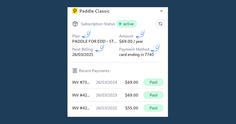 Présentation de l'intégration Paddle pour ThriveDesk 2 padd2 - ThriveDesk